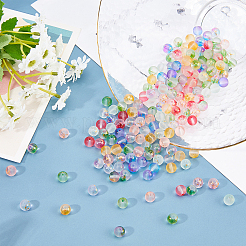 Матовое спрей окрашены стеклянные бусины&nbsp;GLAA-PH0008-11