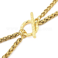 Ионное покрытие (ip) 304 нержавеющая сталь фиолетовая эмаль буква и глаз подвеска пшеничная цепочка ожерелья STAS-Z102-01G-Y