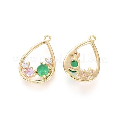 Латунные микро проложить кубического циркония подвески&nbsp;LS-ZIRC-G151-02G-03