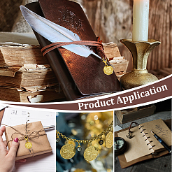 26 шт. плоская круглая подвеска с буквой a~z из сплава&nbsp;HJEW-BC00064