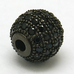 Круглые 925 серебро бусы STER-O021-01B-6mm