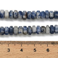 Натуральное синее пятно нитки из бисера яшмы&nbsp;G-G317-A11-3x6mm