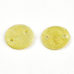 Окрашенные распылением натуральные подвески с соединителем оболочки Capiz SSHEL-N039-03F