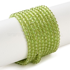 Natürlichen Peridot Perlen Stränge&nbsp;G-P603-C-3mm-01