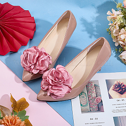 1 пара украшений для обуви из цветочной ткани&nbsp;AJEW-DR0001-65C