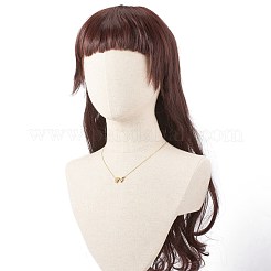 Collier pendentif coeur et conque avec chaîne forçat pour femme&nbsp;NJEW-JN03796