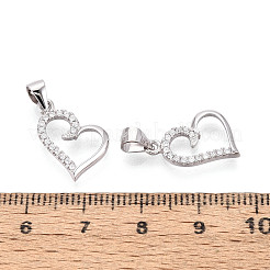 925 подвеска из стерлингового серебра с прозрачным микропаве и цирконием&nbsp;STER-T008-82P