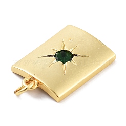 Стойка гальванопокрытие латунь микропаве кубический цирконий и стеклянные подвески&nbsp;KK-Z071-87G-02