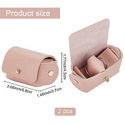 Мешочек для обручальных колец из искусственной кожи&nbsp;ABAG-WH0045-10C