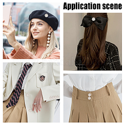 80 шт. 4 стильных пуговицы из сплава со стразами на ножке DIY-GA0003-58