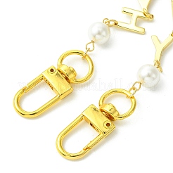 Латунь и ракушки жемчуг слово счастливая ссылка сумка удлинитель цепи&nbsp;FIND-JF00149-03