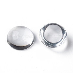 Transparent halbrund Glas Cabochons&nbsp;X-GGLA-R027-25mm
