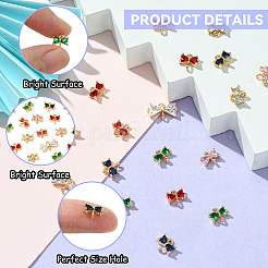 20 шт. позолоченные латунные подвески для стеклянного разъема&nbsp;KK-CJ0002-28