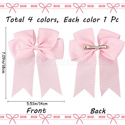 Заколки для волос из полиэстера и кожи аллигатора с бантом для женщин и девочек OHAR-CP0001-26A