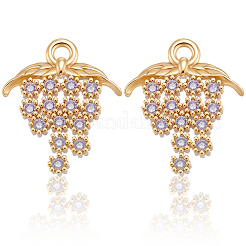 16шт латунные подвески с микропаве и кубическим цирконием&nbsp;KK-BBC0018-67