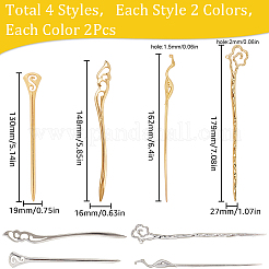 16 шт. 8 стиля китайских палочек для волос в виде журавлика&nbsp;OHAR-SC0002-98