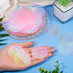 150 шт. радужные переливающиеся звенья из ПВХ с пайетками/блестками FIND-TA0008-10E