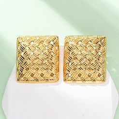 Серьги-гвоздики из плетеной нержавеющей стали 304&nbsp;EJEW-R027-04G-01