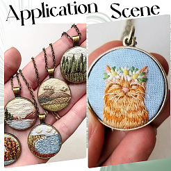 20 коробка деревянных пялец для вышивания&nbsp;EMBR-SC0001-04B