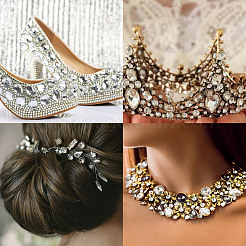 80 шт. 8 стиля квадрат/сердце/глаз лошади пришитые стразы GGLA-DC0001-02