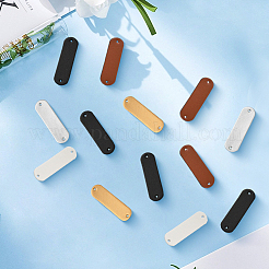 100 Stück ovale PU-Lederetiketten in 5 Farben&nbsp;DIY-CY0004-10
