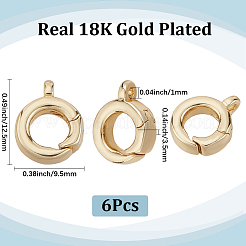 6 шт. латунные пружинные кольца-затворы&nbsp;KK-SC0007-08