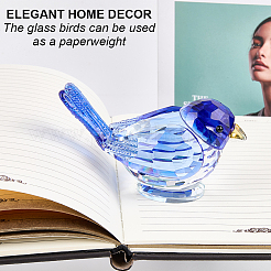 Стеклянная демонстрационная скульптура для птиц&nbsp;AJEW-WH20019-58B