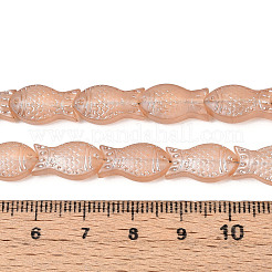 Mattierte Glasperlen Stränge&nbsp;GLAA-T023-40C-06