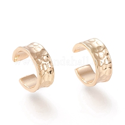 Серьги-манжеты с прозрачным кубическим цирконием из латуни с микропаве EJEW-I249-19G