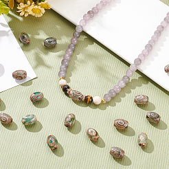 Тибетского стиля бусы дзи&nbsp;TDZI-BC0001-01