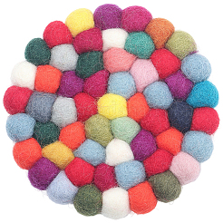 Круглые подставки под мячи из шерстяного фетра&nbsp;AJEW-WH20020-151A