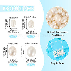 75 шт. 4 вида бусин из натурального культивированного пресноводного жемчуга PEAR-TA0001-21