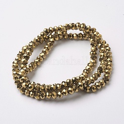 Стеклянные бусины с гальваническим покрытием &nbsp;EGLA-F124-FP-03