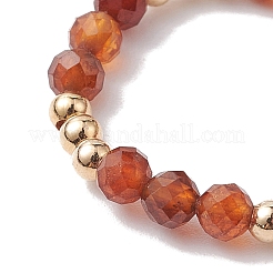 3 шт. натуральный лазурит/гранат/аметист со стеклянными плетеными бусинами кольца на палец RJEW-JR00672