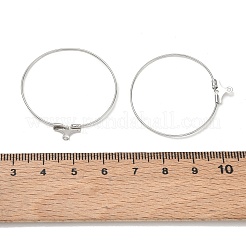 真鍮チャーム  フープピアスパーツ  プラチナ  30mm&nbsp;EC222-01B-P