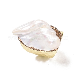 Anello a polsino aperto pepite irregolari di perle naturali&nbsp;G-I330-12LG