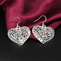 Полые латунные серьги-подвески в форме сердца FS-WG09021-01