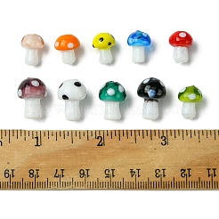 10 цвет грибов бусины лэмпворк ручной работы LAMP-FS0001-15