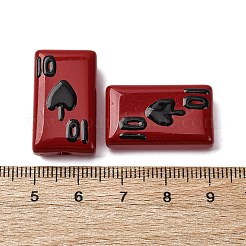 焼き絵の具、ガラス、エナメル、ビーズ  手描きのビーズ  カードを再生  暗赤色  24.5~25x14.5~15x7.5~8.5mm  穴：1.6~1.8mm&nbsp;LAMP-Q045-07G
