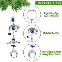 3 шт. 3 стиля турецкие подвесные украшения от сглаза из сплава&nbsp;AJEW-CJ0001-56