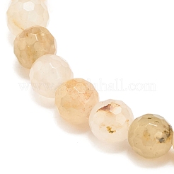 Natürliches anderes Jade-Stretcharmband mit runden Perlen&nbsp;BJEW-JB08244-01