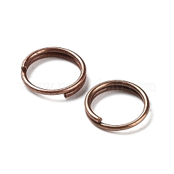 真鍮スプリットリング  ダブルループ丸カン  赤銅鉱  7x1.2mm  内径約5.8mm&nbsp;JRDC7MM-NFR