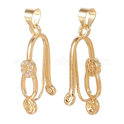 Латунь микро проложить кубический цирконий KK-I679-11G