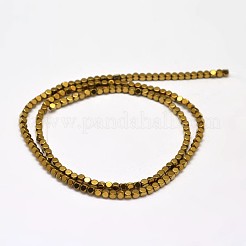 Гальванизировать немагнитных синтетический гематит бисер пряди&nbsp;G-I175-09C