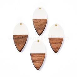 Pendentifs en résine opaque et bois de noyer&nbsp;RESI-N025-031-B05