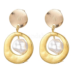 Серьги-гвоздики с подвесками из сплава и пластика&nbsp;EJEW-JE06904