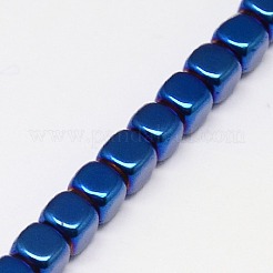 Electroplate non magnetici ematite sintetico fili di perline&nbsp;G-J172-4x4mm-01