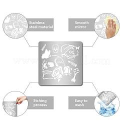 Трафареты для штампов из нержавеющей стали DIY-WH0238-061