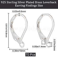 Латунная фурнитура Leverback для серег KK-CN0003-07A-S