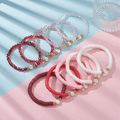 Набор эластичных браслетов из полимерной глины BJEW-JB09676-02